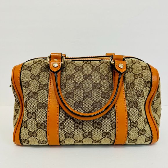 GUCCI SIGNATURE BOSTON BAG WITH DUST BAG MADE IN ITALY - Picture 2 of 15